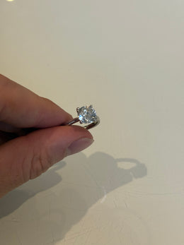 Platinum Diamond Solitaire 3.03ct Diamond Ring