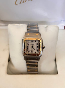 Pre-owned Cartier Santos Galbée Two Tone Quartz Midsize 30mm Ref. 187901. c1990s Serviced