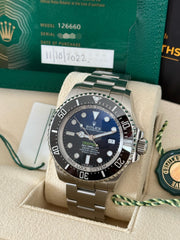 Pre-owned Rolex Seadweller James Cameron 126660 2022 Full Set