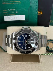 Pre-owned Rolex Seadweller James Cameron 126660 2022 Full Set