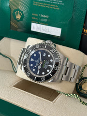 Pre-owned Rolex Seadweller James Cameron 126660 2022 Full Set