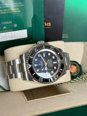 Pre-owned Rolex Seadweller James Cameron 126660 2022 Full Set