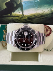 Pre-owned Rolex Submariner 16610 Engraved Rehaut 2008 Stainless Steel Automatic
