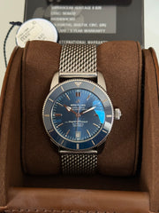 Pre-owned Breitling Superocean Heritage ii Blue Dial AB2010 2019 Box and Papers
