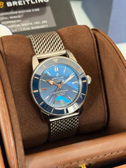 Pre-owned Breitling Superocean Heritage ii Blue Dial AB2010 2019 Box and Papers