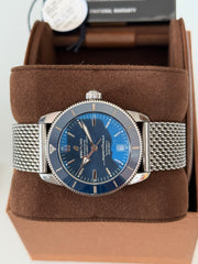 Pre-owned Breitling Superocean Heritage ii Blue Dial AB2010 2019 Box and Papers