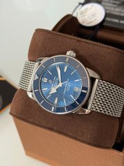 Pre-owned Breitling Superocean Heritage ii Blue Dial AB2010 2019 Box and Papers