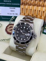 Pre-owned Rolex Submariner 16610 2000 Stainless Steel 40mm Automatic Fully Serviced Boxed