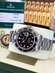 Pre-owned Rolex Submariner 16610 2000 Stainless Steel 40mm Automatic Fully Serviced Boxed