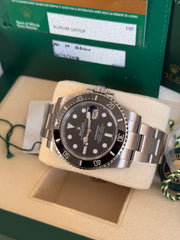 Pre-owned Rolex Submariner Date 116610LN Stainless Steel 2019 Box and Papers