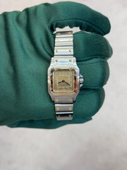 Pre-owned Cartier Ladies Two Tone Santos Automatic 1567 24mm balance
