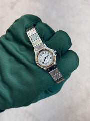 Pre-owned Cartier Ladies Two Tone Octagon Quartz 187903