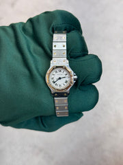 Pre-owned Cartier Ladies Two Tone Octagon Quartz 187903