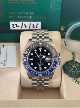 Pre-owned Rolex GMT Master II 126710BLNR Automatic Watch Batgirl 2025 Unworn