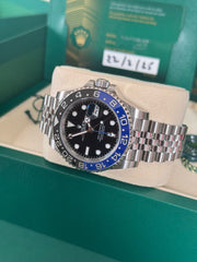 Pre-owned Rolex GMT Master II 126710BLNR Automatic Watch Batgirl 2025 Unworn