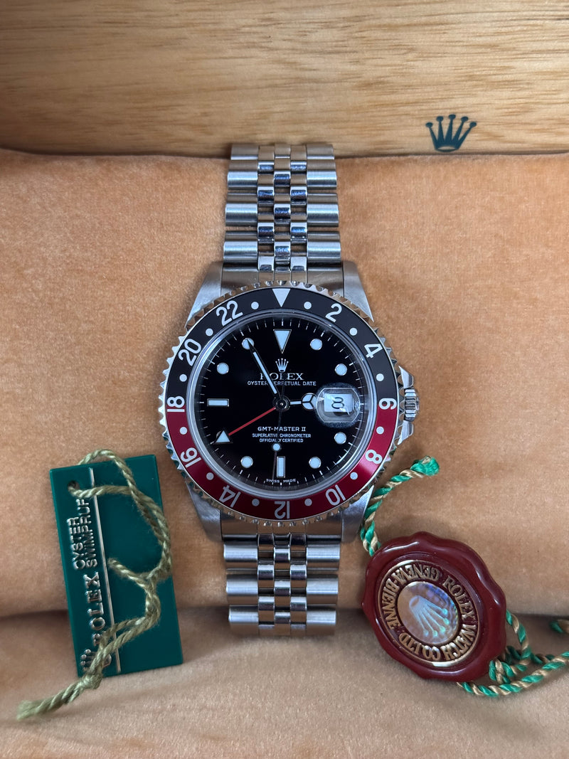 Pre-owned Rolex GMT Master II 16710 Coke Bezel Full Collectors Set