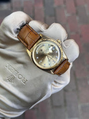 Pre-owned Rolex Daydate 1803 Vintage Diamond Factory Dial