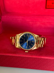 Pre-owned Rolex Oyster Perpetual 14208m 18ct Yellow Gold Automatic 2001 Rivet Bracelet