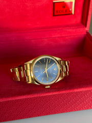 Pre-owned Rolex Oyster Perpetual 14208m 18ct Yellow Gold Automatic 2001 Rivet Bracelet