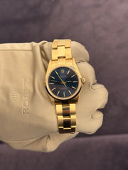 Pre-owned Rolex Oyster Perpetual 14208m 18ct Yellow Gold Automatic 2001 Rivet Bracelet