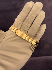 Pre-owned Rolex Oyster Perpetual 14208m 18ct Yellow Gold Automatic 2001 Rivet Bracelet