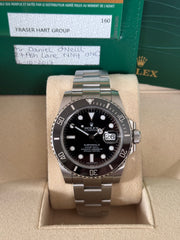Pre-owned Rolex Submariner Date 116610LN Stainless Steel 2017 Box and Papers