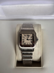 Pre-owned Cartier Santos Stainless Steel 29mm Quartz Boxed 1564