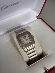 Pre-owned Cartier Santos Stainless Steel 29mm Quartz Boxed 1564