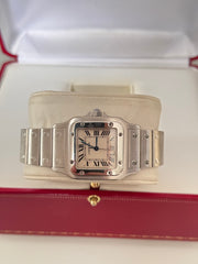 Pre-owned Cartier Santos Stainless Steel 29mm Quartz Boxed 1564