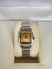 Pre-owned Cartier Ladies Two Tone Santos Automatic 1567 24mm balance