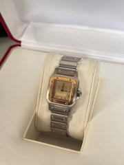 Pre-owned Cartier Ladies Two Tone Santos Automatic 1567 24mm balance