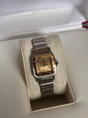 Pre-owned Cartier Ladies Two Tone Santos Automatic 1567 24mm balance