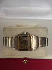 Pre-owned Cartier Ladies Two Tone Santos Automatic 1567 24mm balance