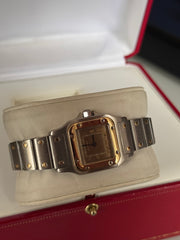 Pre-owned Cartier Ladies Two Tone Santos Automatic 1567 24mm balance