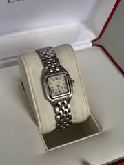 Pre-owned Cartier Panthere Stainless Steel ref 1320 Quartz 23mm Boxed
