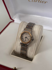 Pre-owned Cartier Ladies Two Tone Octagon Quartz 187903
