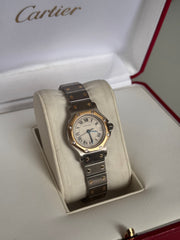 Pre-owned Cartier Ladies Two Tone Octagon Quartz 187903