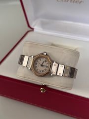 Pre-owned Cartier Ladies Two Tone Octagon Quartz 187903