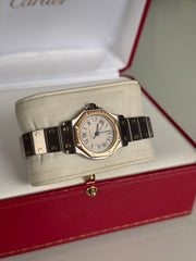 Pre-owned Cartier Ladies Two Tone Octagon Quartz 187903