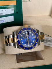 Pre-owned Rolex Submariner 40mm 116613LB Box and Papers Two-Tone