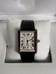 Pre-owned Cartier Tank Stainless Steel Gents XL 3800 2016 Box and Papers