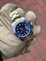 Pre-owned Rolex Submariner 40mm 116613LB Box and Papers Two-Tone
