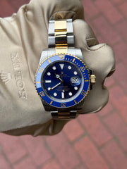 Pre-owned Rolex Submariner 40mm 116613LB Box and Papers Two-Tone