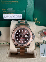 Pre-owned Rolex Yacht Master 40 126621 Chocolate Dial 2024 Box and Papers