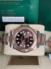Pre-owned Rolex Yacht Master 40 126621 Chocolate Dial 2024 Box and Papers