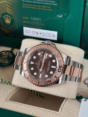 Pre-owned Rolex Yacht Master 40 126621 Chocolate Dial 2024 Box and Papers
