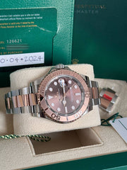 Pre-owned Rolex Yacht Master 40 126621 Chocolate Dial 2024 Box and Papers