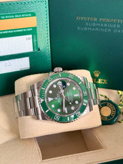 Pre-owned Rolex Submariner 40mm 116610LV Box and Papers Hulk