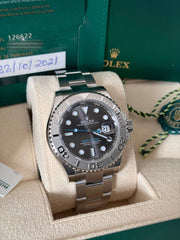 Pre-owned Rolex Yacht-Master 126622 Rhodium Dial 2021 Box and Papers