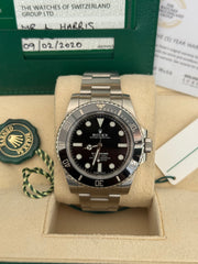 Pre-owned Rolex Submariner No-Date 114060 2020 Complete UK Set